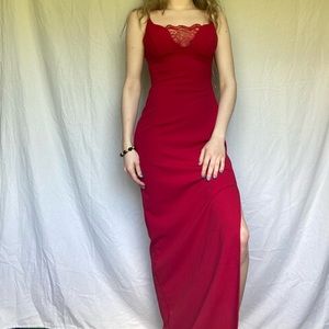 NWT Small Formal Red Maxi Dress With A Slit